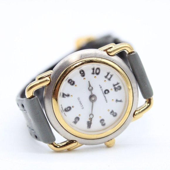 J.B Champion Watch Womens Multi-Tone Stainless Steel Classic Gray Leather Band - Picture 6 of 8